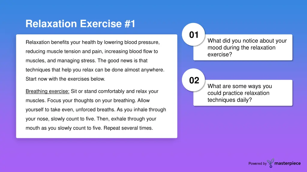 relaxation exercise 1