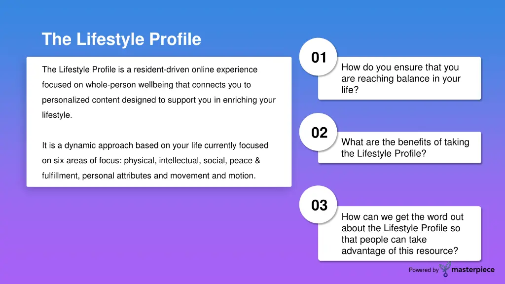 the lifestyle profile