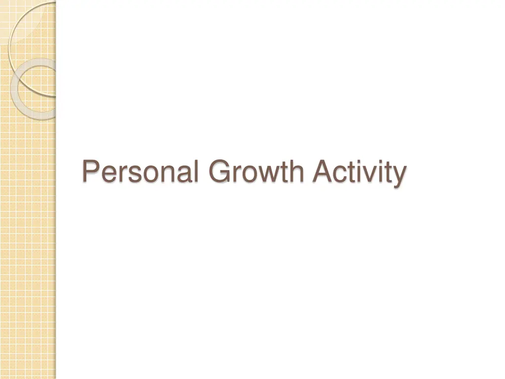 personal growth activity