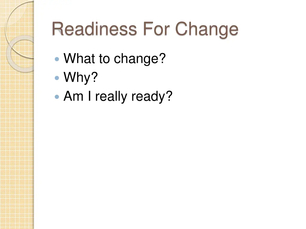 readiness for change