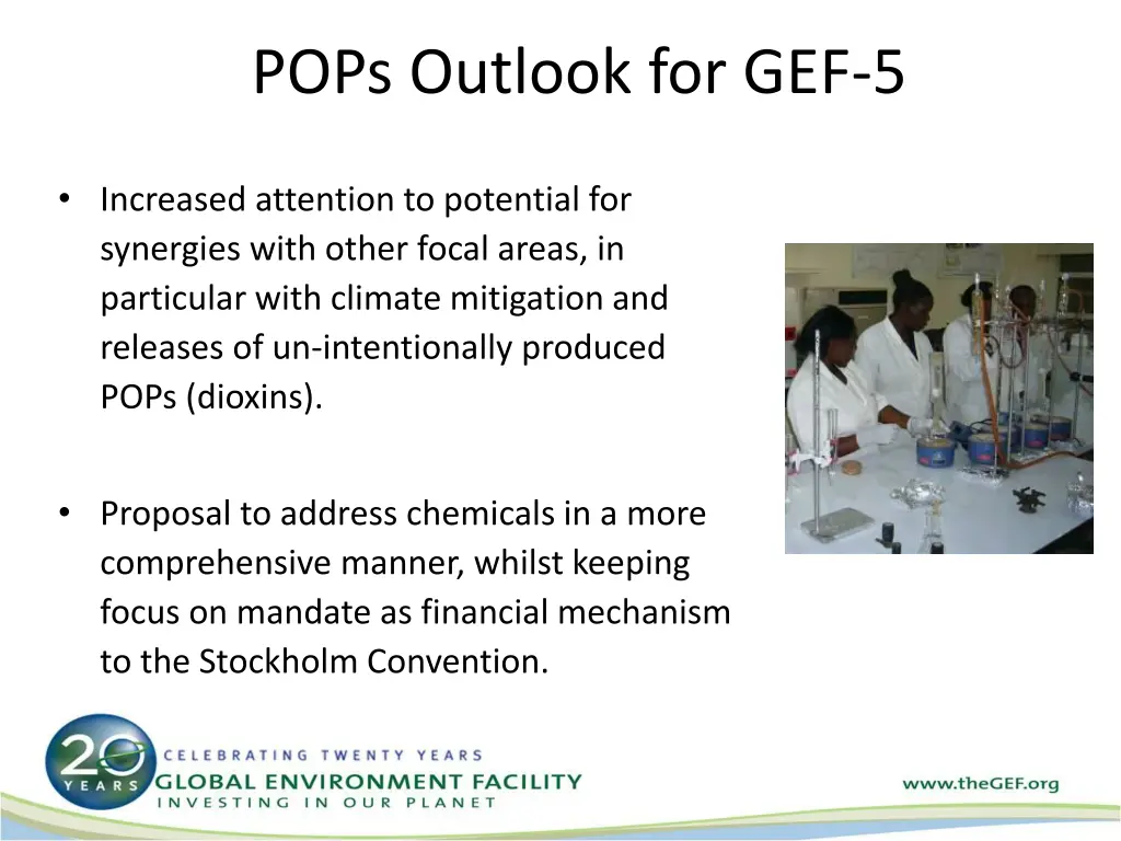 pops outlook for gef 5