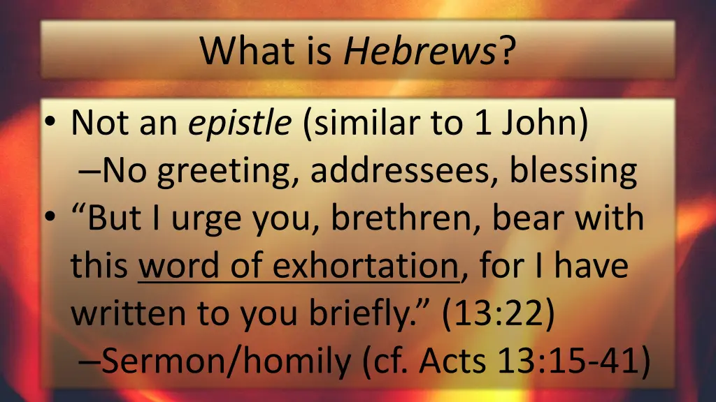 what is hebrews