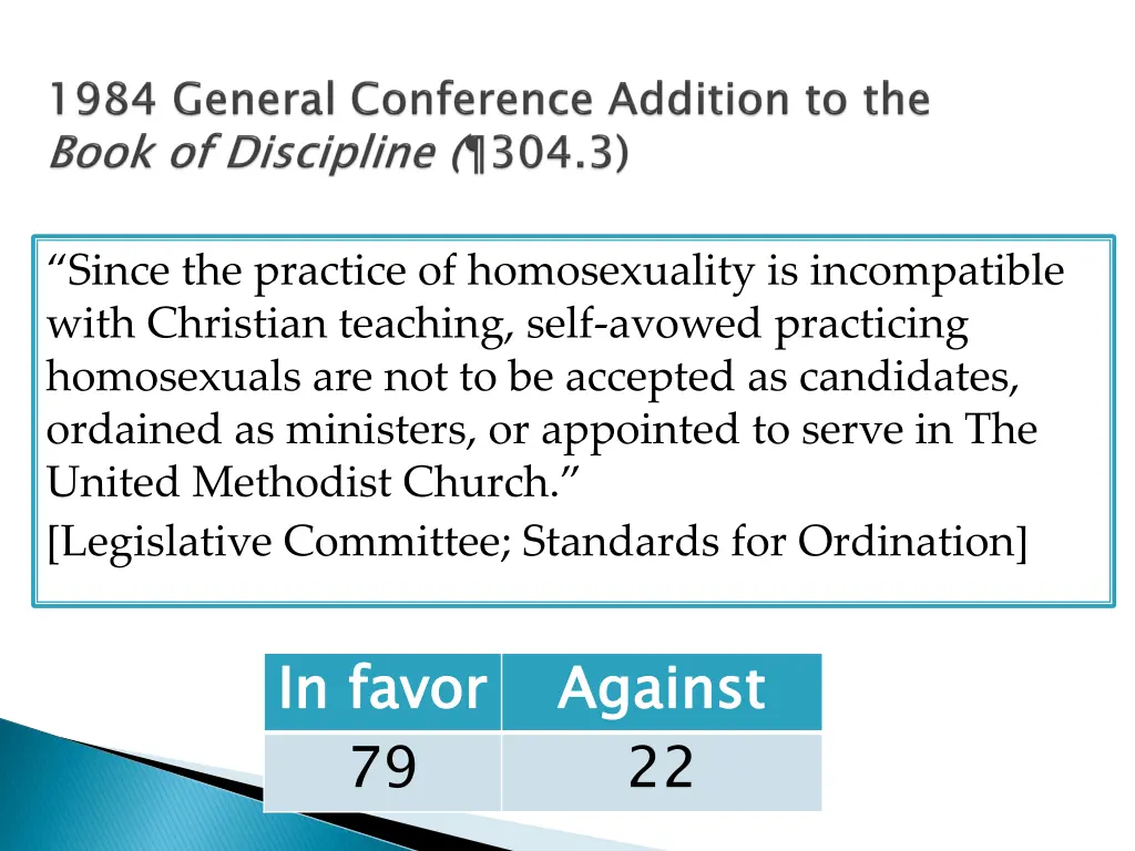 since the practice of homosexuality