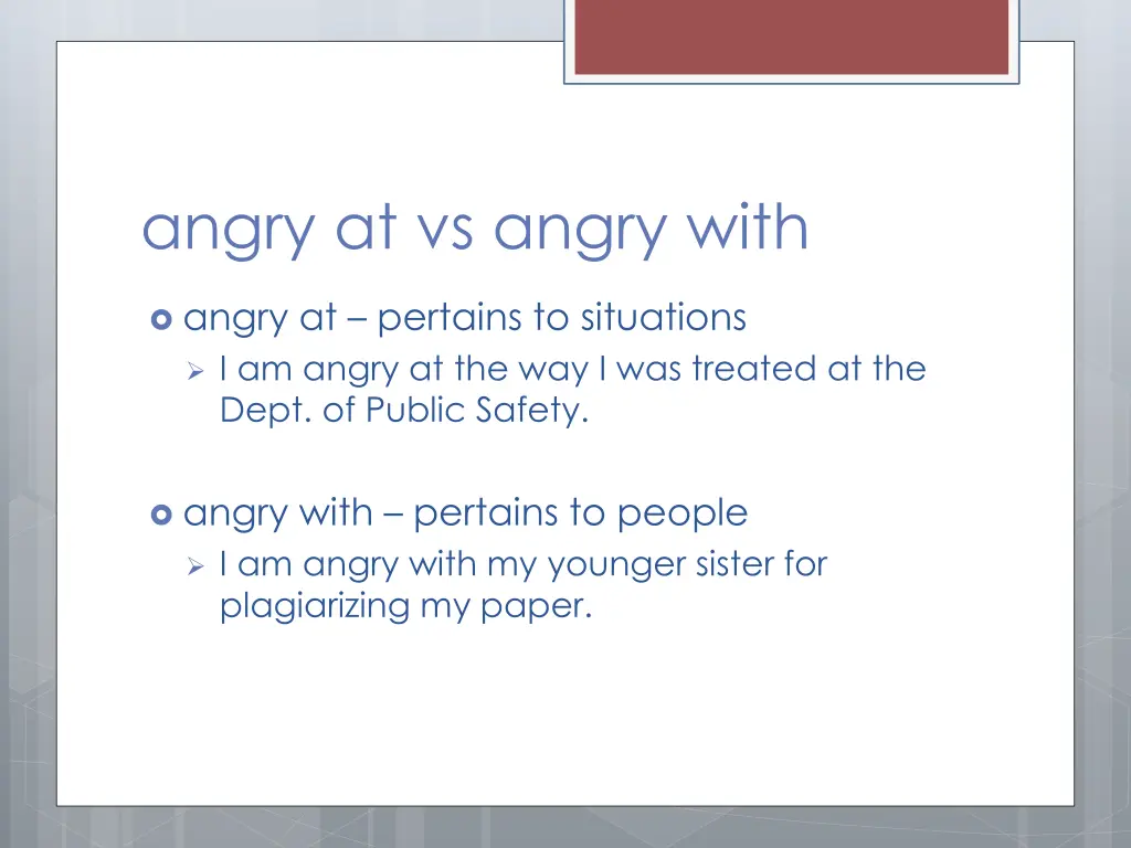 angry at vs angry with