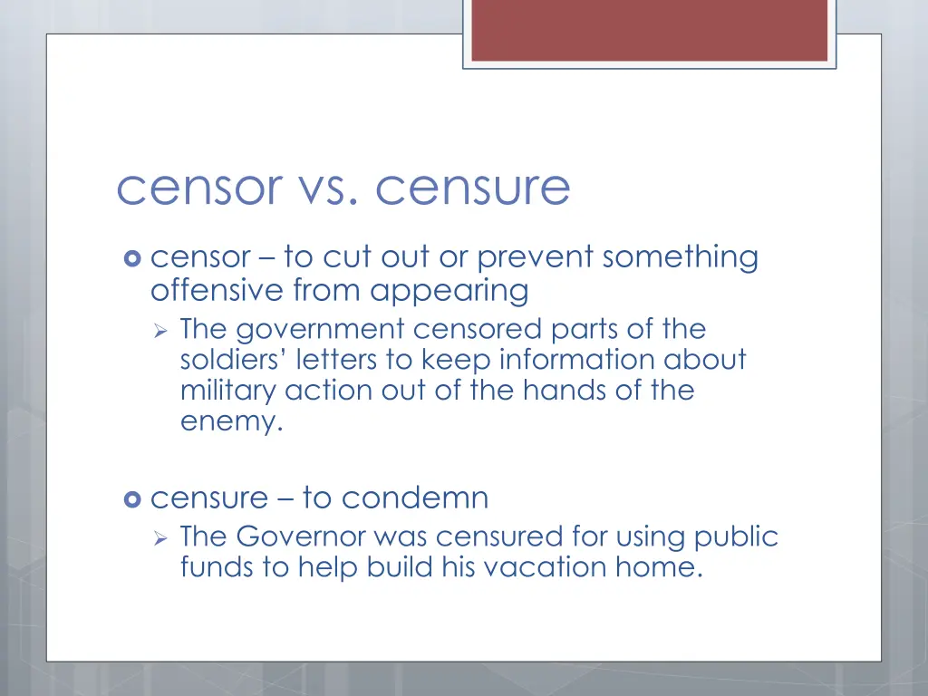 censor vs censure