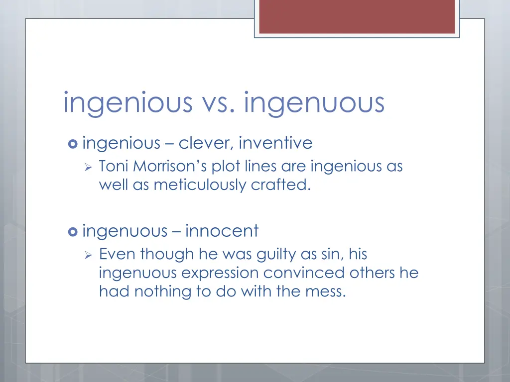 ingenious vs ingenuous