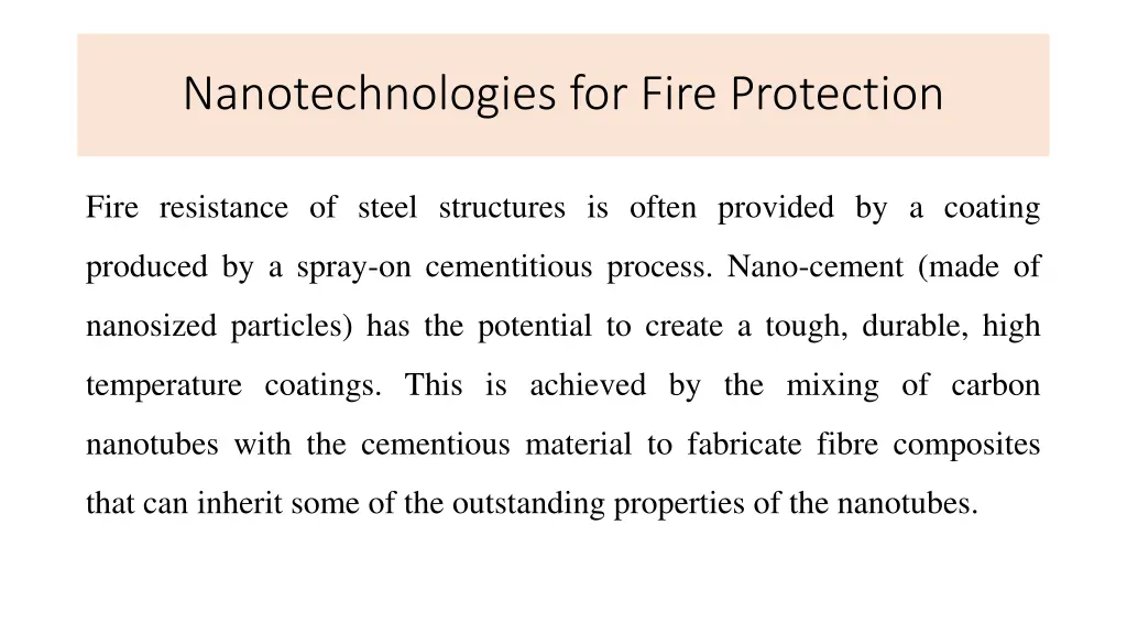 nanotechnologies for fire protection