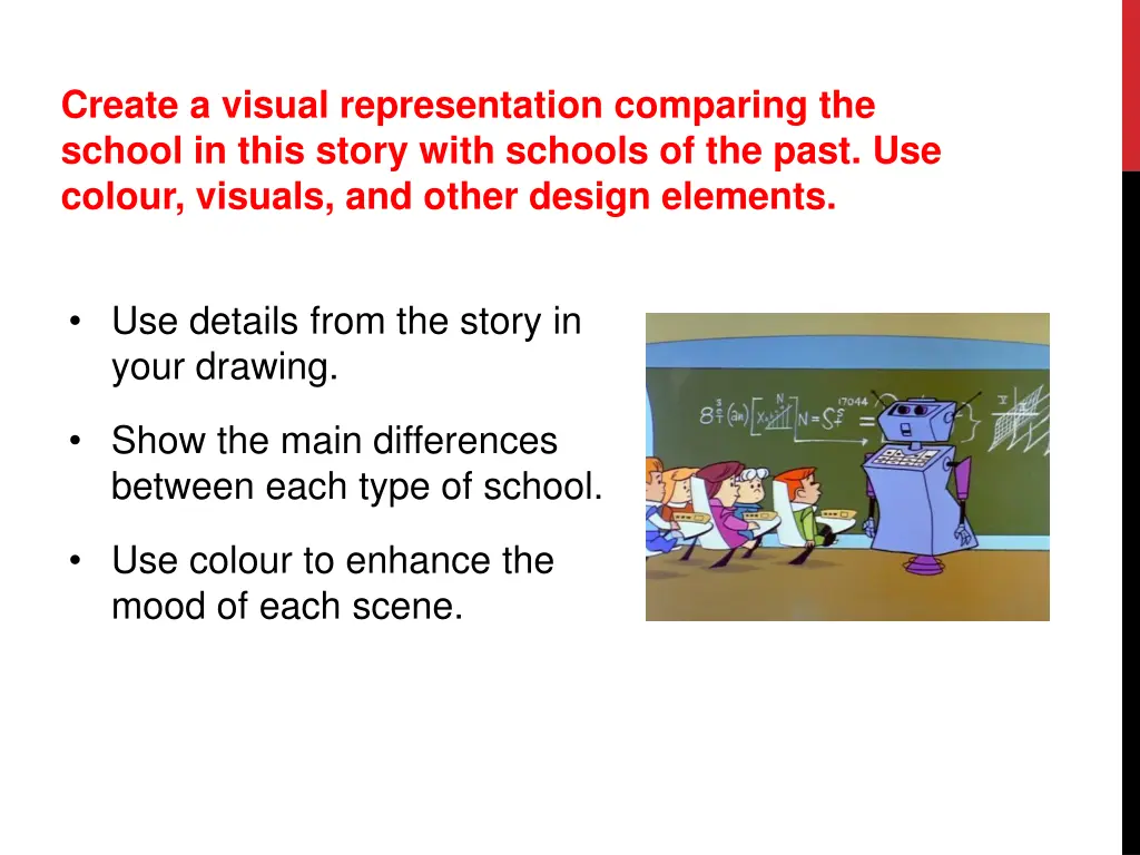 create a visual representation comparing