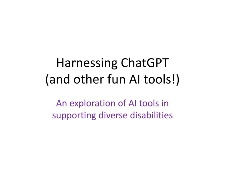 harnessing chatgpt and other fun ai tools