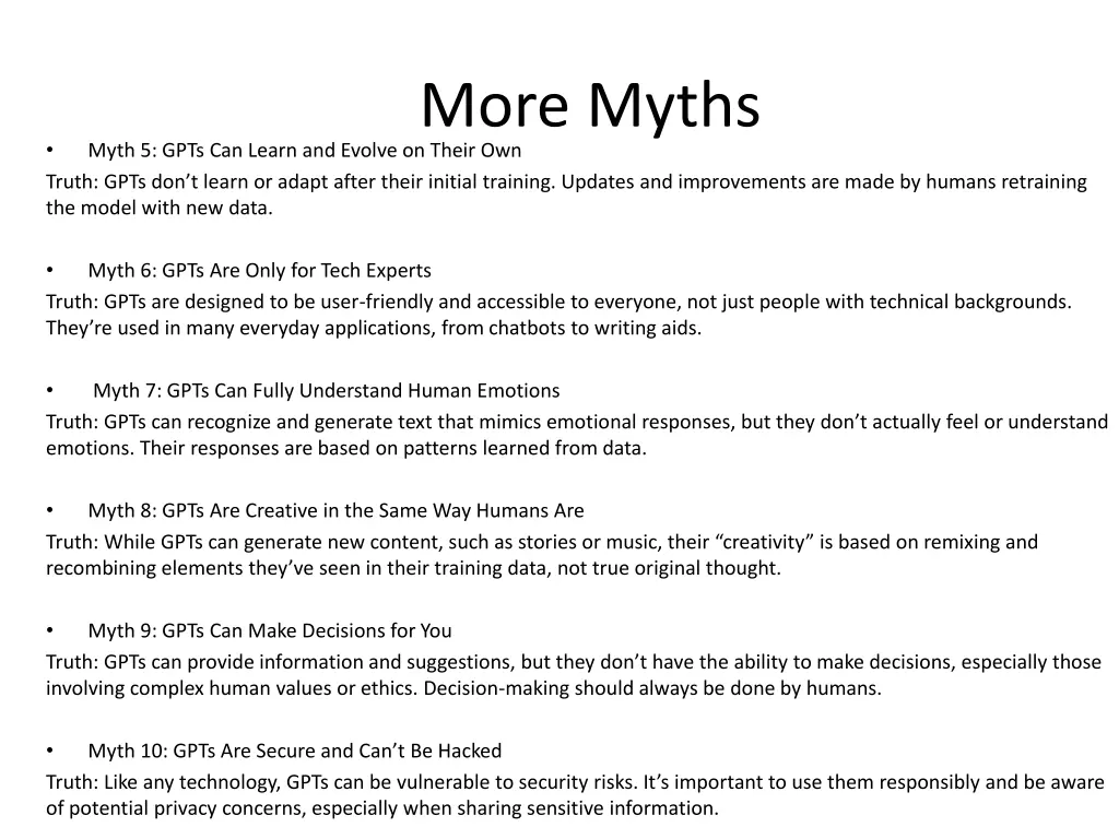 more myths