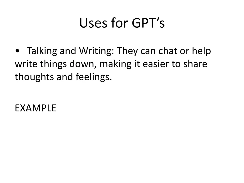 uses for gpt s