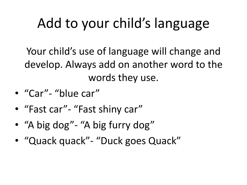 add to your child s language