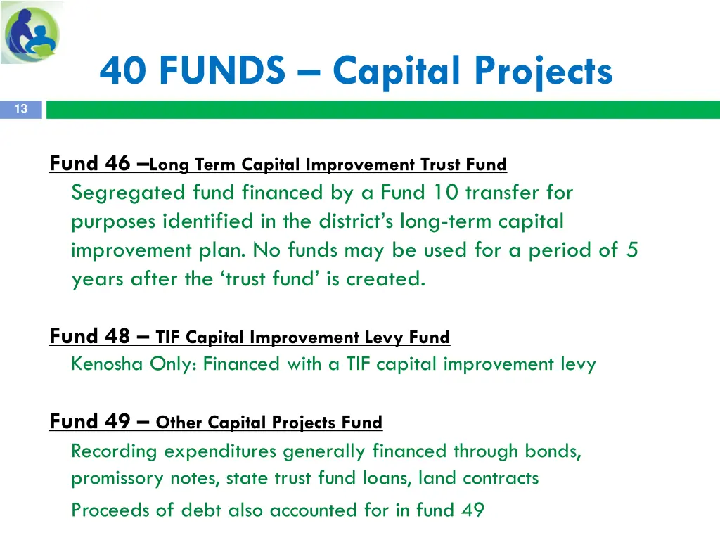 40 funds capital projects 1