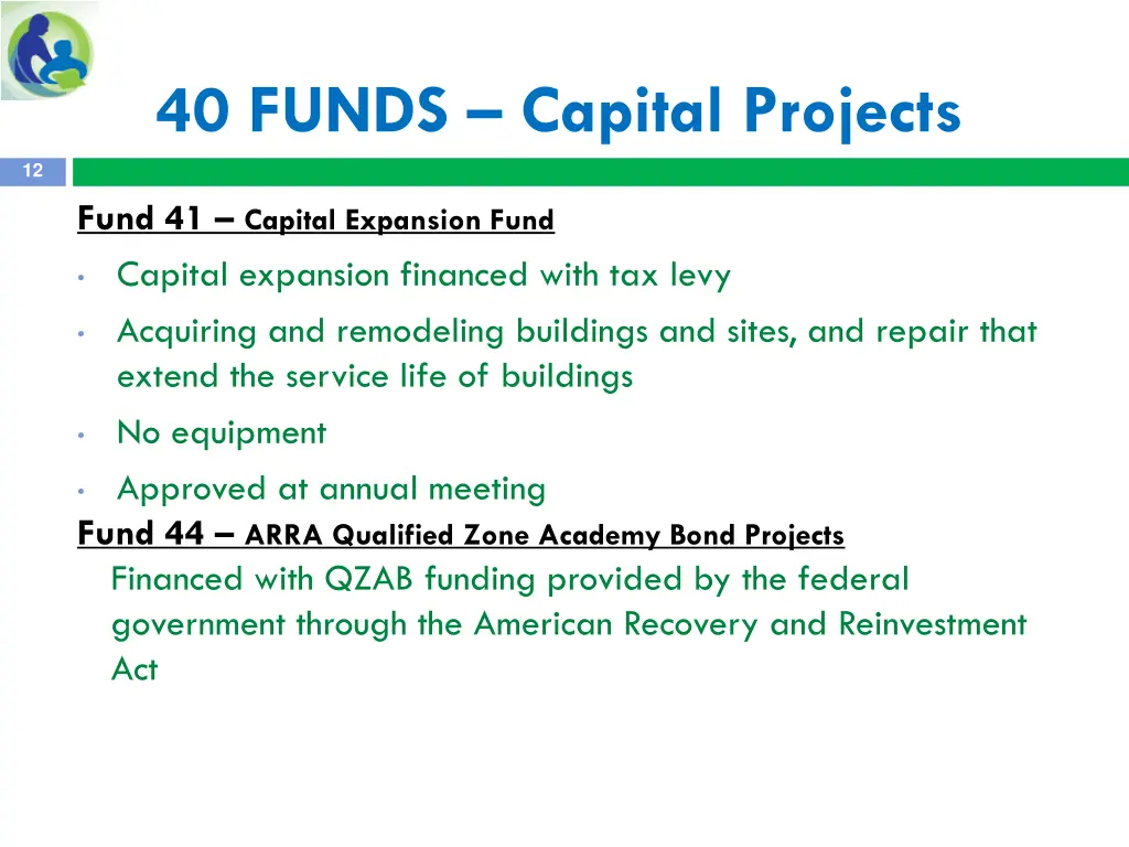 40 funds capital projects