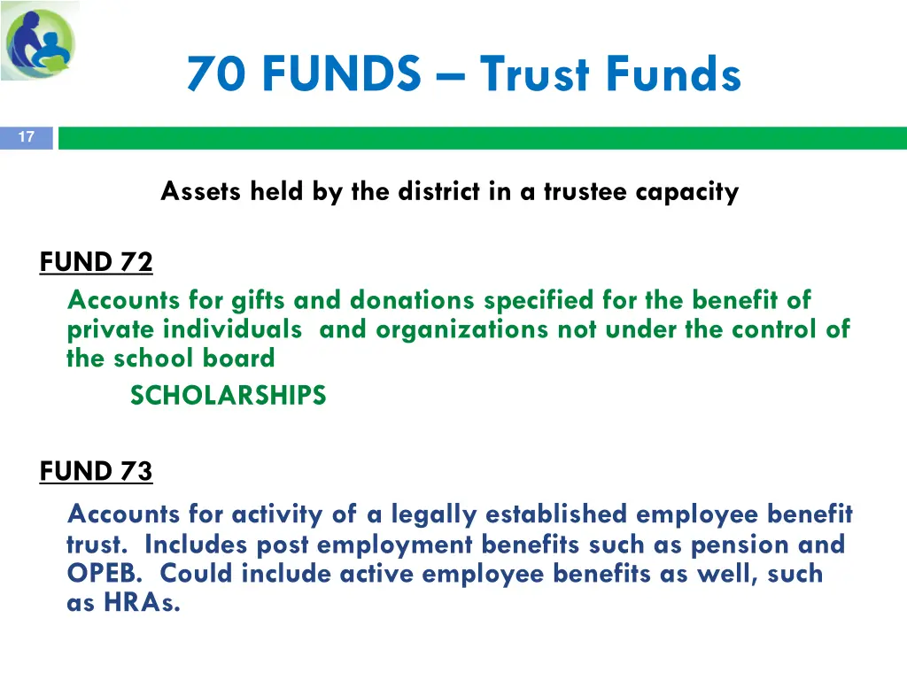 70 funds trust funds