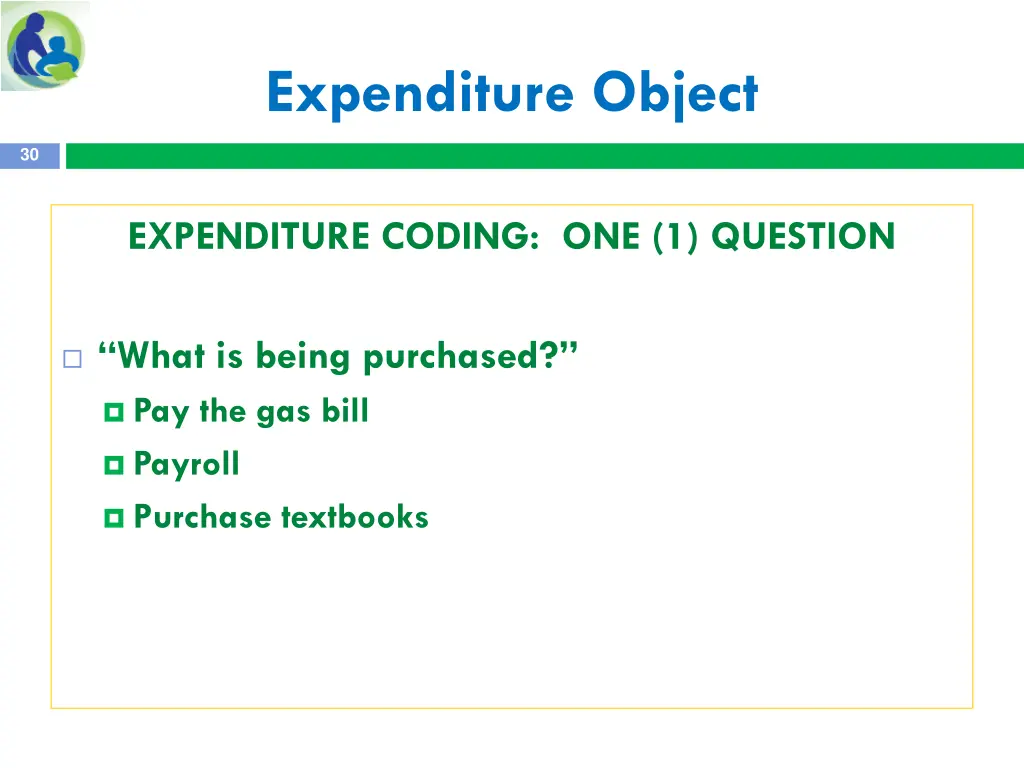 expenditure object