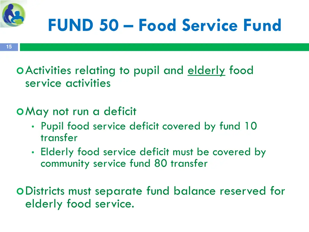 fund 50 food service fund