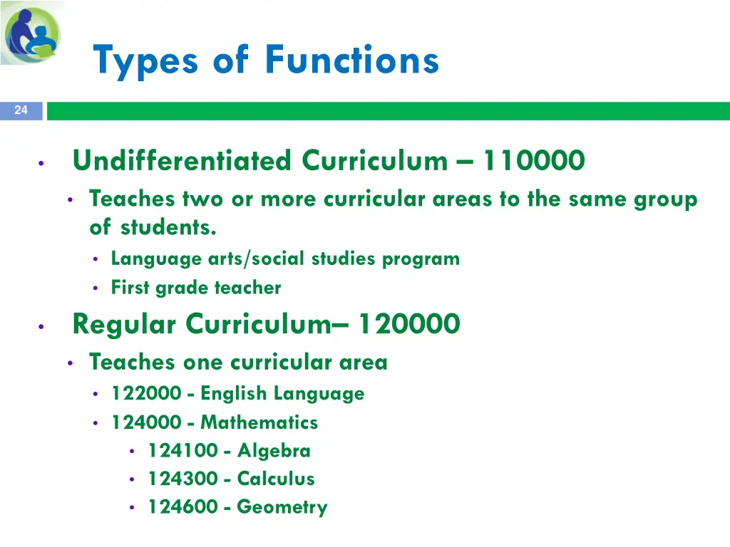 types of functions