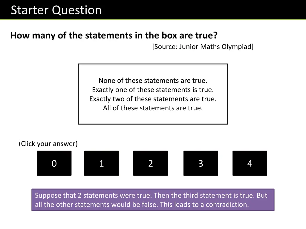 starter question