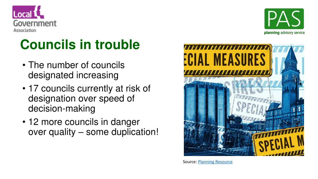 councils in trouble