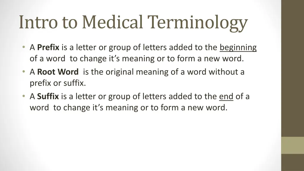 intro to medical terminology