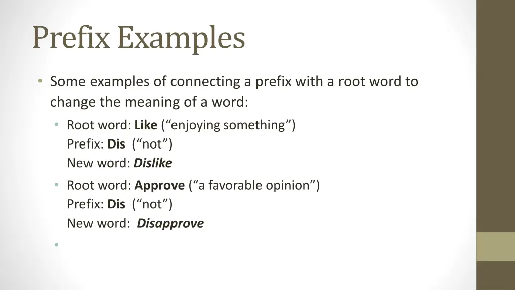 prefix examples