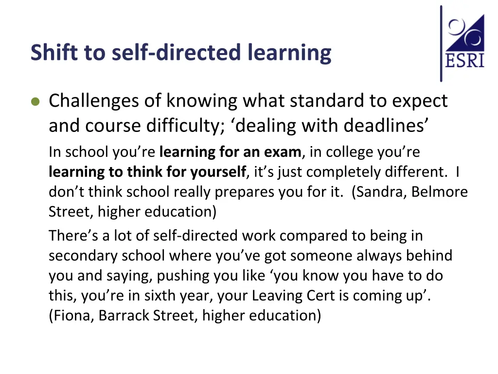 shift to self directed learning