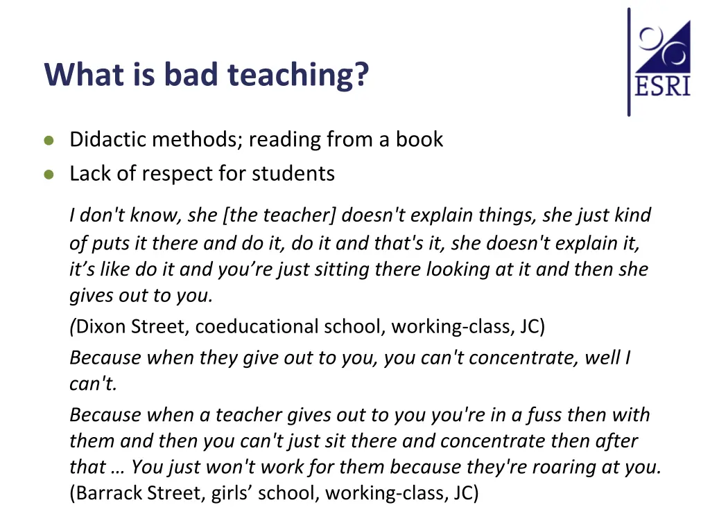 what is bad teaching