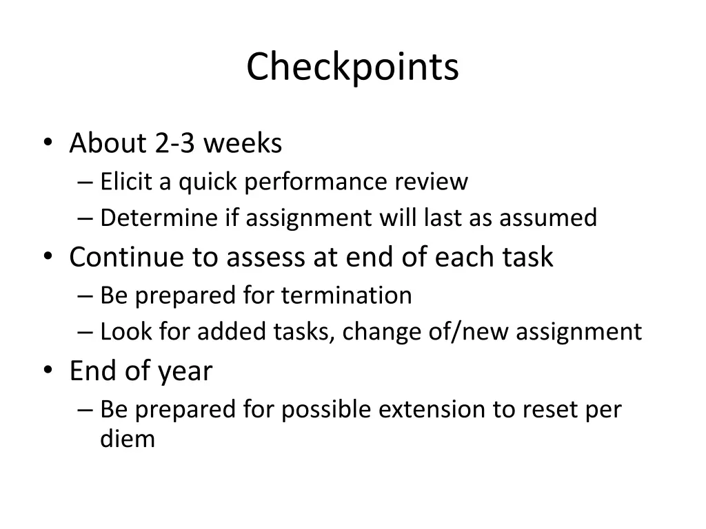 checkpoints