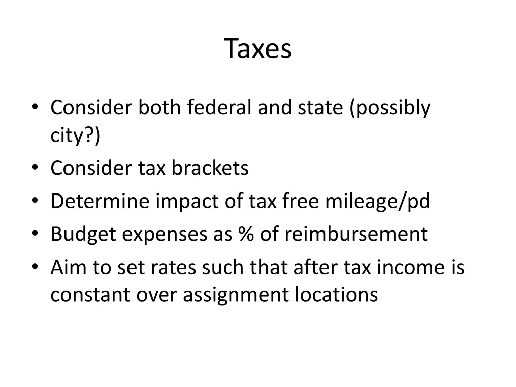 taxes