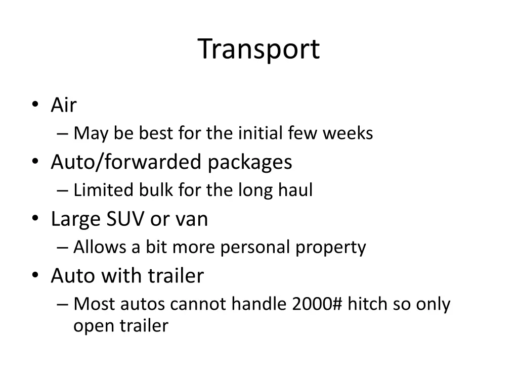 transport