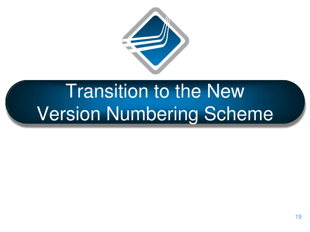 transition to the new version numbering scheme