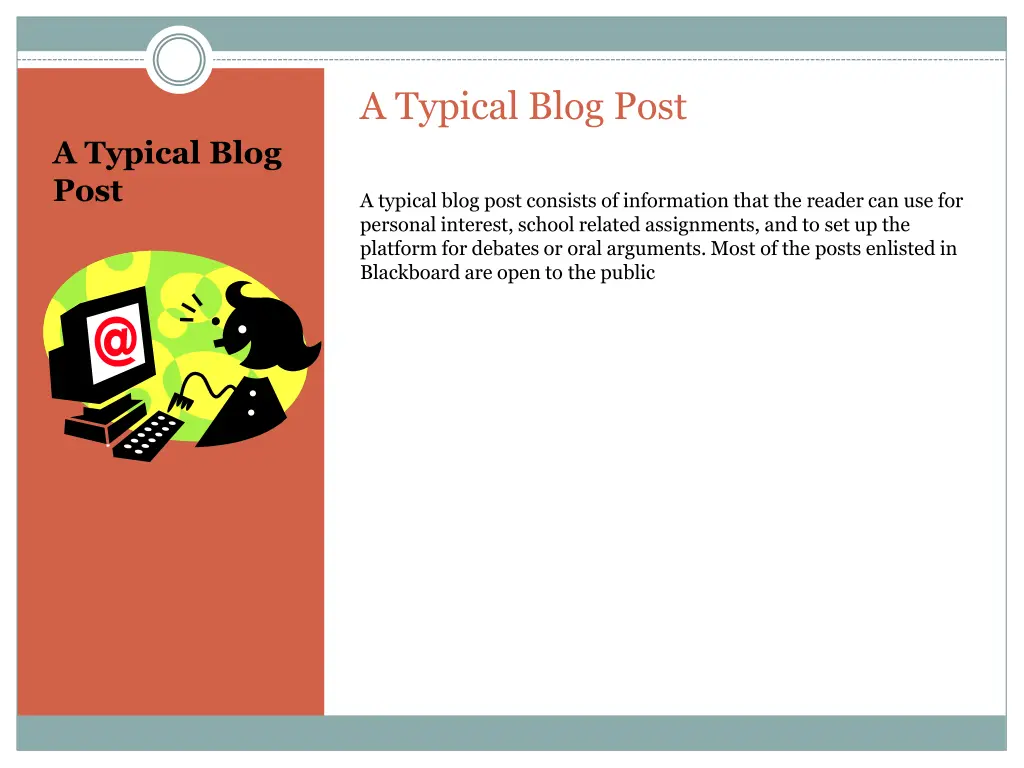 a typical blog post