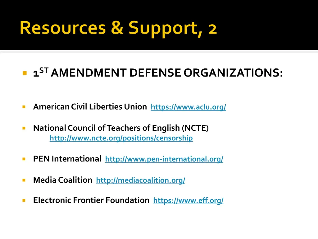 1 st amendment defense organizations