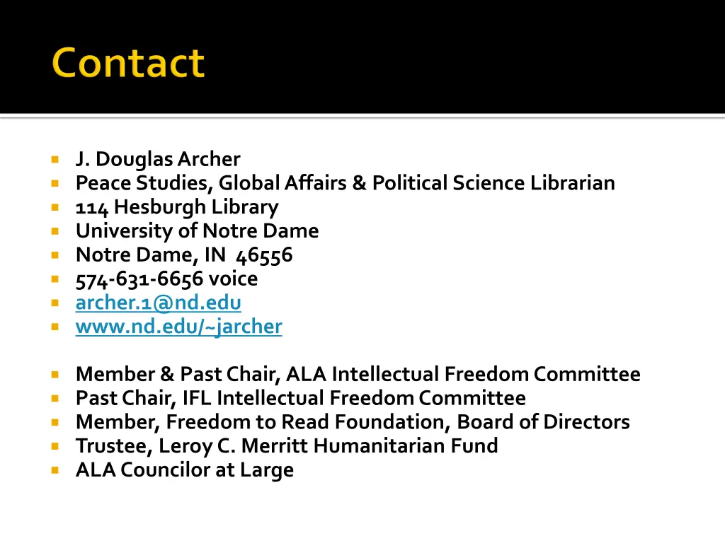 j douglas archer peace studies global affairs