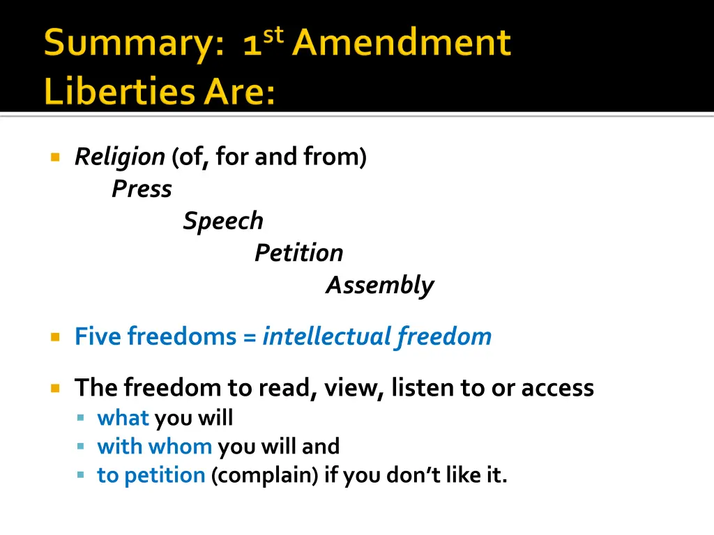 religion of for and from press speech