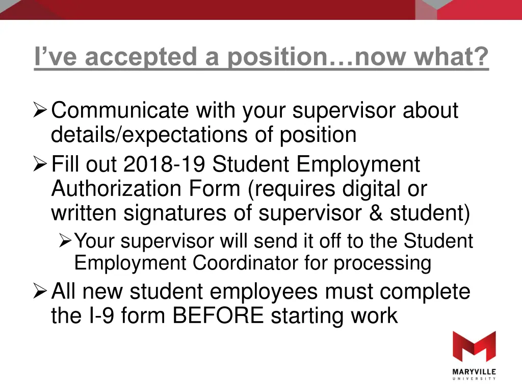 i ve accepted a position now what