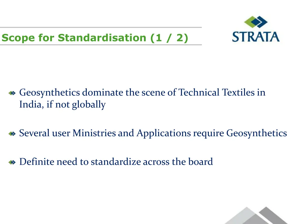 scope for standardisation 1 2