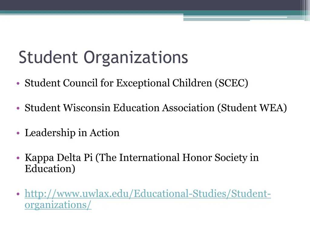 student organizations