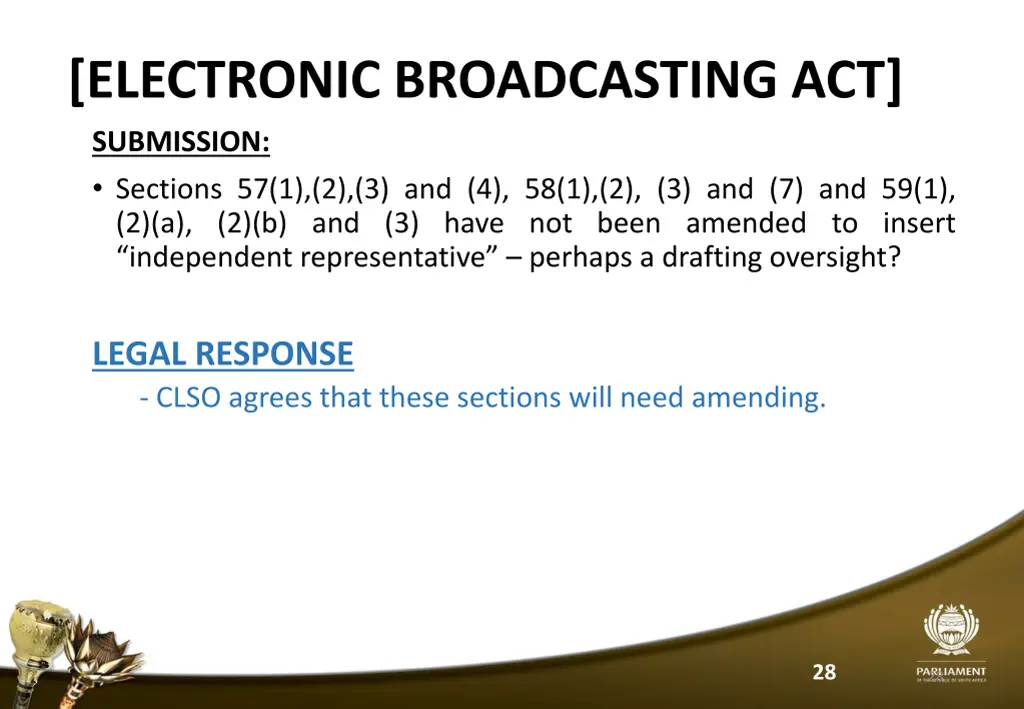 electronic broadcasting act submission sections