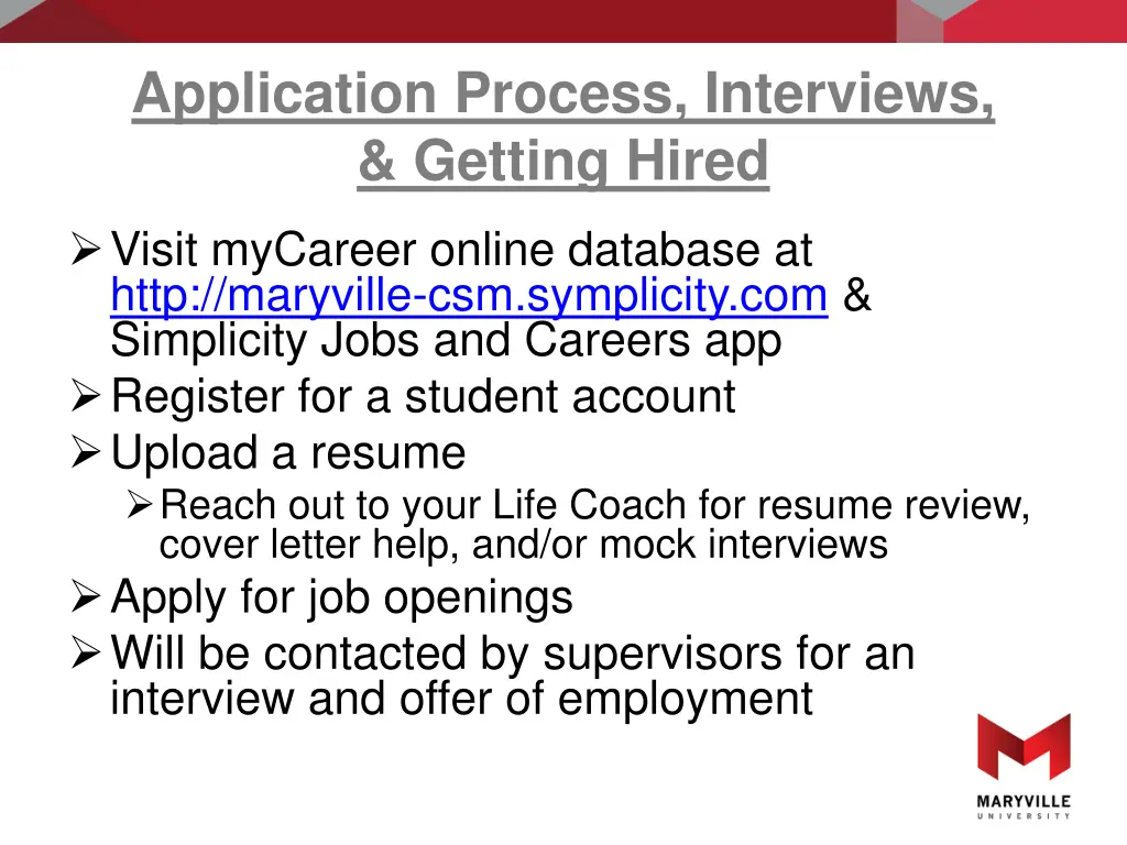 application process interviews getting hired