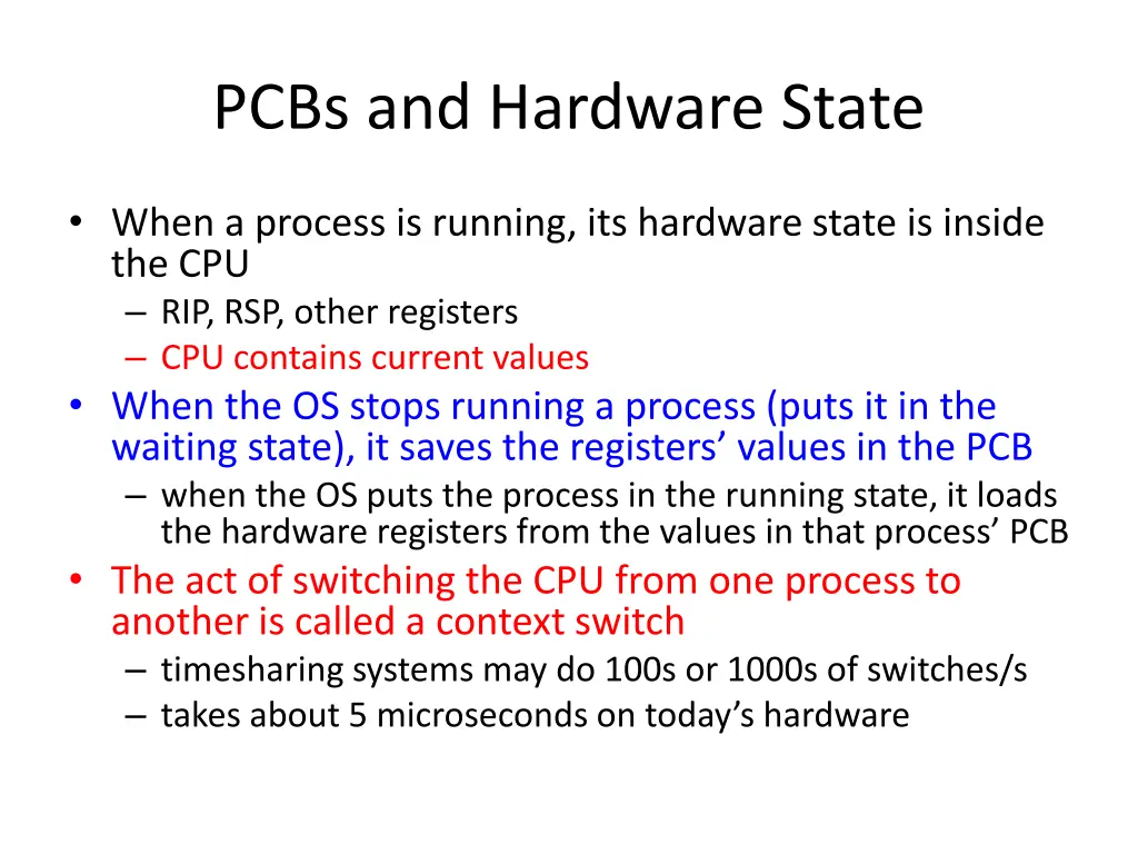 pcbs and hardware state