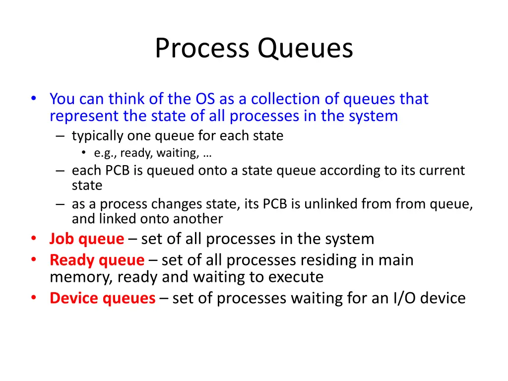 process queues