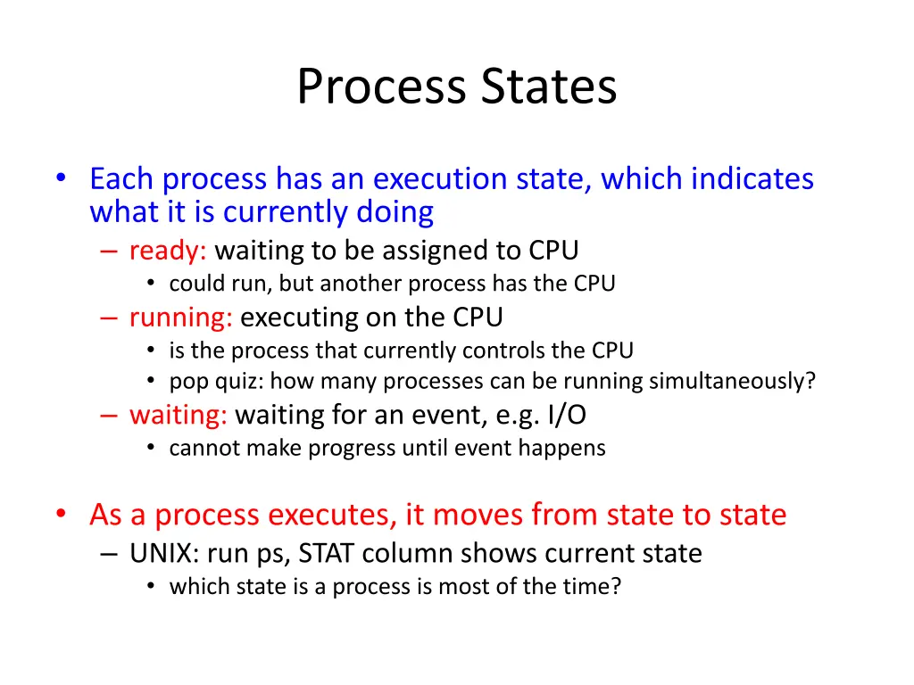 process states