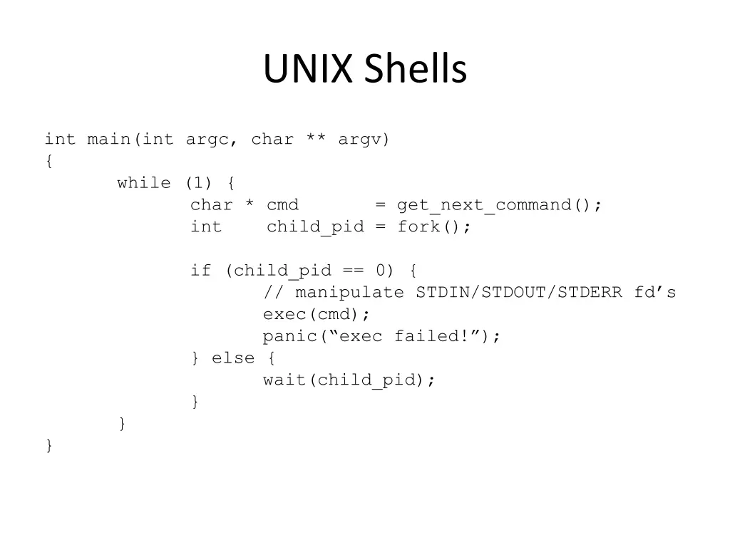 unix shells