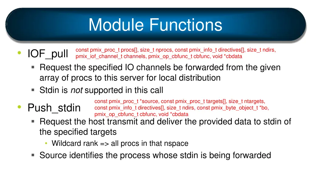 module functions 11