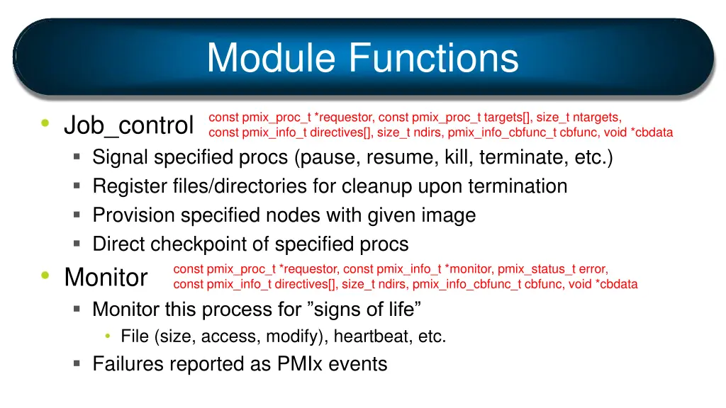 module functions 9