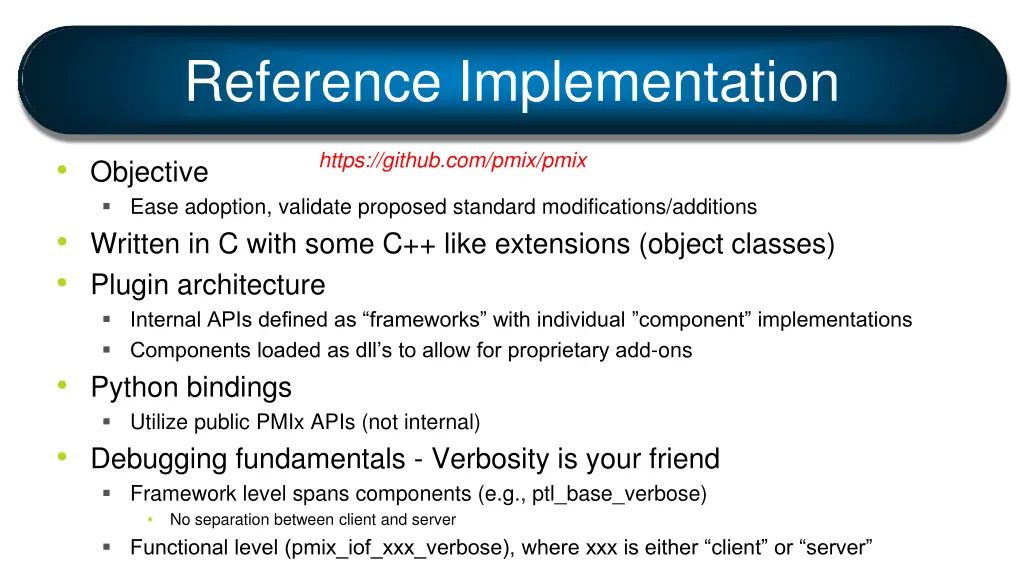 reference implementation