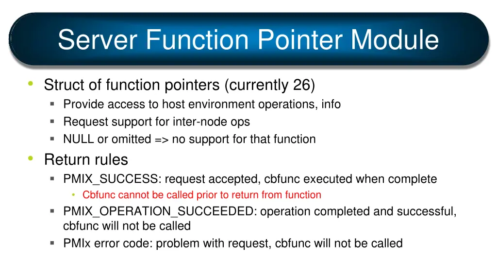 server function pointer module