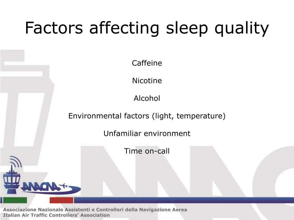 factors affecting sleep quality